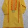 Attractive Embroidered Yellow Lawn Cotton Kurti For Girls