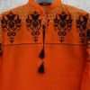 Rich Embroidered Vibrant Orange Lawn Cotton Kurti For Girls - Image 3