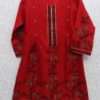 Best For Summer Embroidered Red Lawn Cotton Kurti 4 Girls