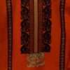 Attractive Black Embroidered Orange Lawn Cotton Kurti For Girls - Image 3