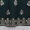 Elegant Dark Green Lawn Cotton Kurti With Black Embroidery For Girls - Image 3