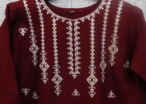 Graceful Burgundy Beautiful Embroidered Lawn Cotton Kurti For Girls 2 Graceful Burgundy Beautiful Embroidered Lawn Cotton Kurti For Girls.  <a href="https://subrung.online/product-category/fashion/girls-dresses/5-13-years/" target="_blank" rel="noopener noreferrer">(More Girls Dresses)</a>
