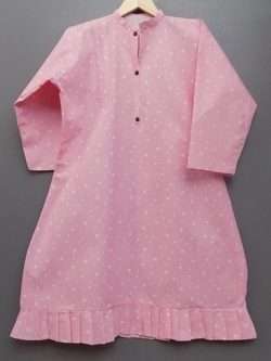 Casual Cotton Top Having Cute Stars 4 Ladies And Girls in Baby Pink