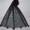 Elegant Black All Season With Balls Net Stole For Everyday Use