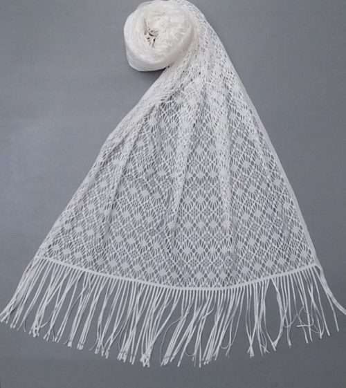Duck White All Season Spider Net Stole For Everyday Use