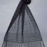 Elegant Black All Season Spider Net Stole For Everyday Use