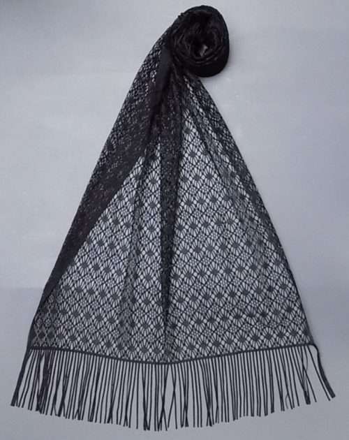 Elegant Black All Season Spider Net Stole For Everyday Use