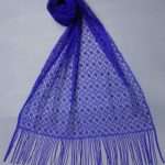 Bright Blue Colour All Season Spider Net Stole For Everyday Use
