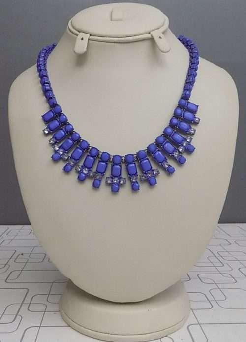 Attractive Violet Heavy Metallic Necklace For Formal Use