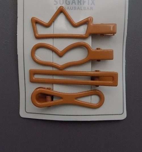 Beautiful In Brown Colour Set Of 4 Hair Clips In Pack