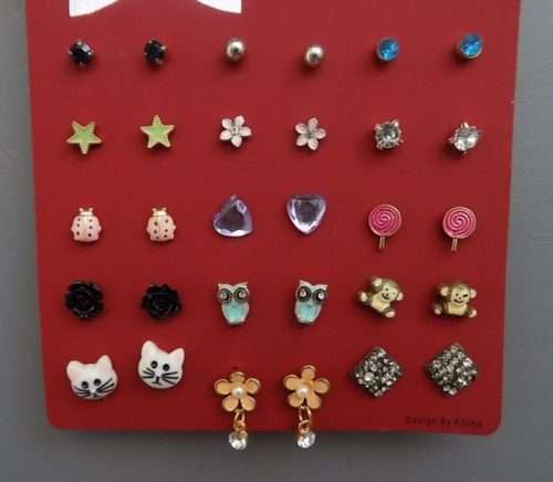 Beautiful 12 High Quality Cute Set Of Earrings For Girls