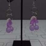 Cute Light Purple Cheery Shape Earrings For Girls