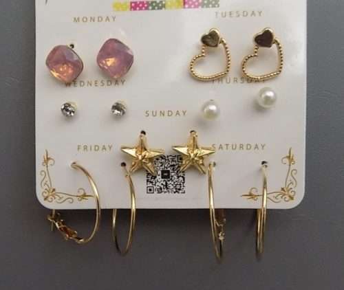 Cute Earrings For Seven Days A Week In 3 Different Colours