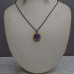 Cute And Decent Blue Pendant With Golden Chain