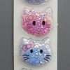 Cute Hello Kitty Shape 2 Inches Hair Clips 6 In A Pack