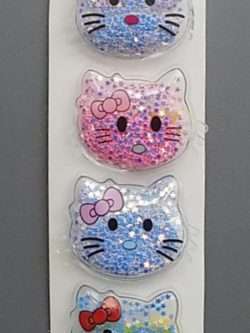 Cute Hello Kitty Shape 2 Inches Hair Clips 6 In A Pack