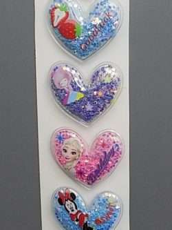 Adorable Heart Shape 2 Inches Hair Clips 6 In A Pack