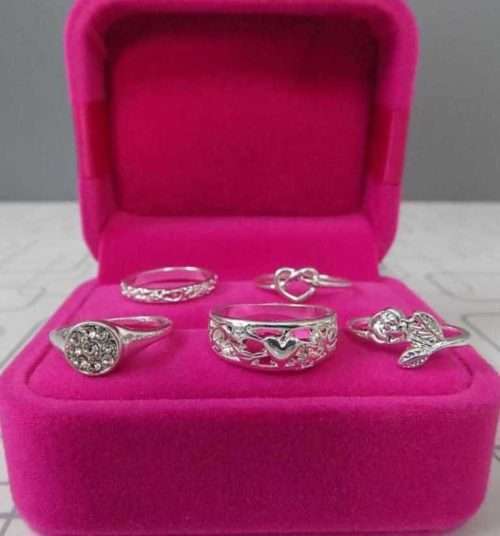 5 Beautiful High Grade Silver Rings Combo- 17mm Diameter 1 5 Beautiful High Grade Silver Rings Combo- 17mm Diameter. <a href="https://subrung.online/product-category/fashion/jewelry/for-ladies/" target="_blank" rel="noopener noreferrer">(More Ladies Jewelry)</a>