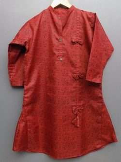 Cotton Kurti 4 Casual Everyday Use In Red Design