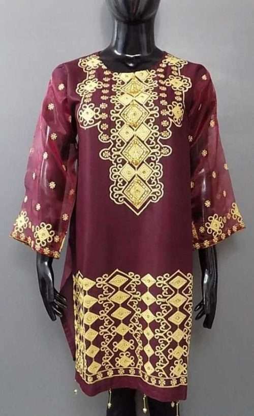 Party Wear Lawn Embroidered Shirt - In 6 Beautiful Colours