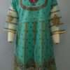 Party Wear Stitched Net Embroidered Kurti In Spring Green