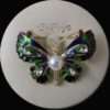 Eye-Catching Metallic Butterfly Shape Brooch In 2 Shades