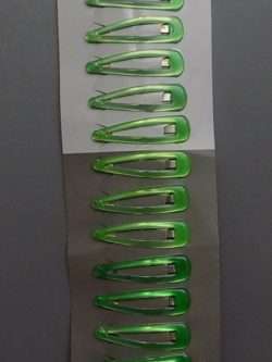 For Girls Hair Quality 12 In a Pack Light Green Clips 1.5″