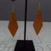 Diamond Shape In Orange Colour Earrings 4 Young Girls