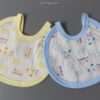 Soft Cotton Bibs For Everyday Use In 2 Different Colours