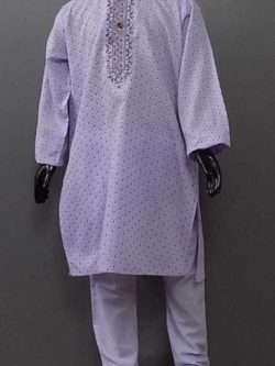 Cute Embroidered Cotton Kurta Pajama- Orchid Violet 3-6 Year