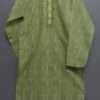 Hi Quality Embroidered Cotton Kurta Pajama- Pear Green 7-11 Year
