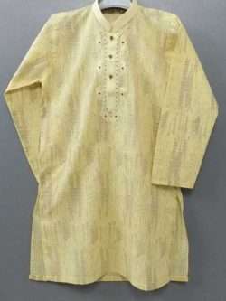 Hi Quality Embroidered Cotton Kurta Pajama – Laguna Yellow 7-11 Year