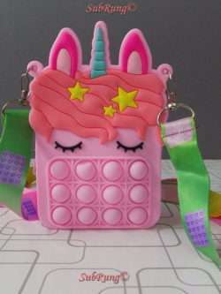 Fun With Utility Unicorn Pop-It Pouch In 2 Shades Of Pink