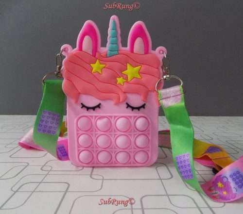 Fun With Utility Unicorn Pop-It Pouch In 2 Shades Of Pink
