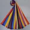 Vibrant Multi-Colour Striped Chiffon Net Dupatta Piping All Sides