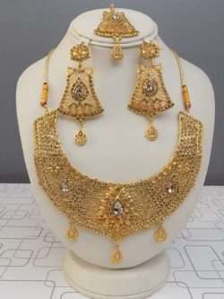 Beautifully Crafted Jewellery Set With Champagne Beads 4 Ladies