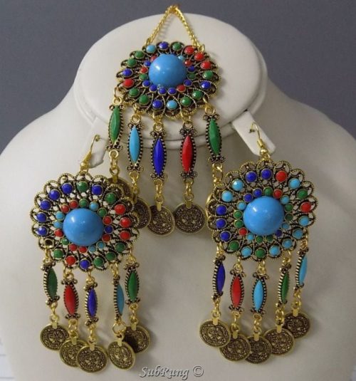 Blue Dominated Vibrant Beaded Earrings n Bindiya- Silver n Golden 3 Blue Dominated Vibrant Beaded Earrings n Bindiya- Silver n Golden . <a href="https://subrung.online/product-category/fashion/jewelry/for-ladies/" target="_blank" rel="noopener noreferrer">(More Ladies Jewelry)</a>