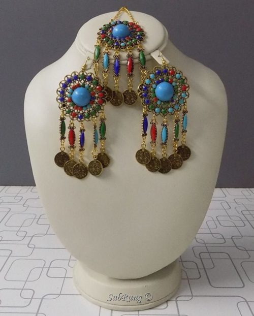 Blue Dominated Vibrant Beaded Earrings n Bindiya- Silver n Golden 2 Blue Dominated Vibrant Beaded Earrings n Bindiya- Silver n Golden . <a href="https://subrung.online/product-category/fashion/jewelry/for-ladies/" target="_blank" rel="noopener noreferrer">(More Ladies Jewelry)</a>