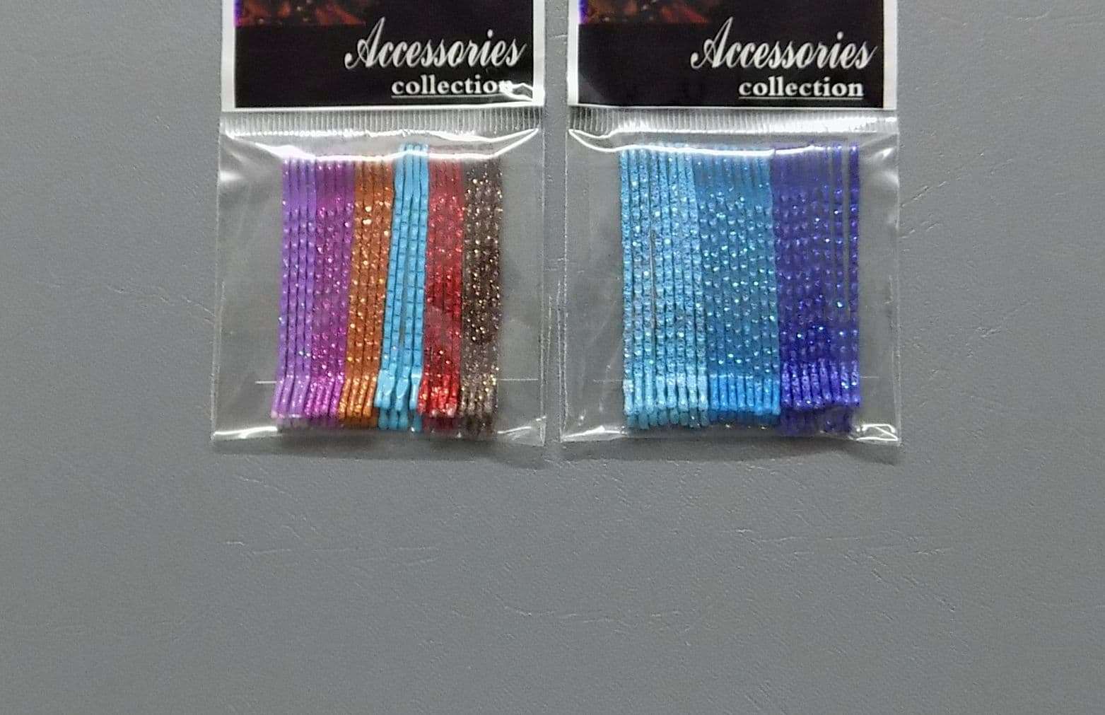 Glittery Metallic Hair Pins 2 Packets In Different Colours