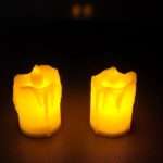 2 Battery Powered LED Plastic Candles 2" High For All Celebrations