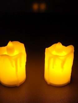 2 Battery Powered LED Plastic Candles 2″ High For All Celebrations