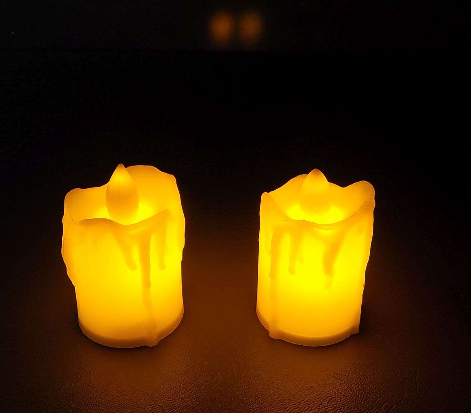 2 Battery Powered LED Plastic Candles 2" High For All Celebrations