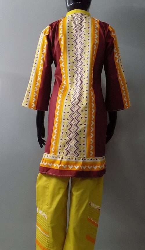 For Casual Use n Easy to Wear Printed Cotton 2-Piece 1 For Casual Use n Easy to Wear Yellow With Maroon Printed Cotton 2-Piece Dress Shirt n Trouser For Ladies And Girls Medium Size. <a href="https://subrung.online/product-category/shop/dresses/ladies-dresses/shirts/" target="_blank" rel="noopener">(More Ladies Shirts)</a>
