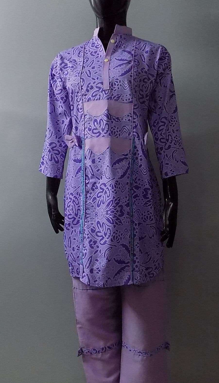 For Casual Use n Easy to Wear Mauve Printed Cotton 2-Piece