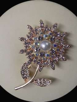 Beauty n Elegance In Crystals – Floral Shape Brooches 4 Females