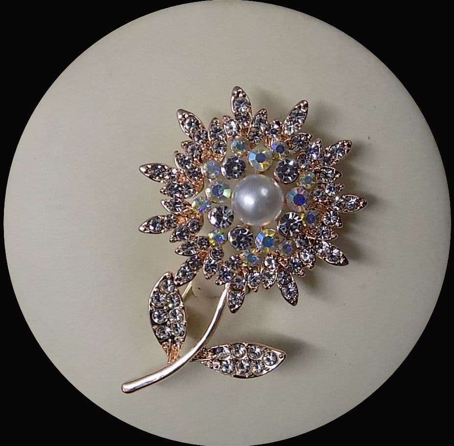 Beauty n Elegance In Crystals - Floral Shape Brooches 4 Females