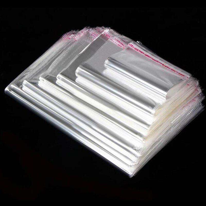 25 Qty Transparent Plastic BOPP Bags In 13 Different Sizes- Adhesive Sealing