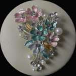 Elegant n Artistic Floral Shape Brooches In 4 Color Combinations
