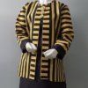 Trendy China Polyester Stitched Yellow n Black- Open Front Kurti Age 6-13 Years