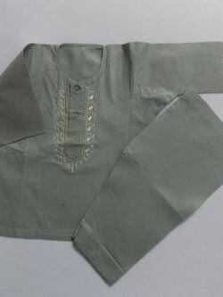 Fern Green Embroidered Cotton Shalwar Kurta In 3 Sizes